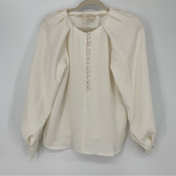 SOLD on another site. Cream Button Up Long Sleeve Amy Blouse Size 34 (XS) - Picture 5 of 9
